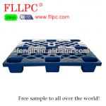 4 way single faced cheap plastic pallet with nine foot