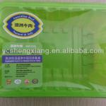 Green colour plastic PP blister packing tray for meat