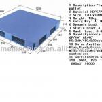 4000kg load euro standard HDPE material double faced plastic pallet