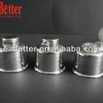 24/410 shiny silver flip top cap