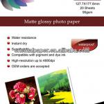 108g A4 matte inkjet photo paper/Matte series of waterproof photo paper