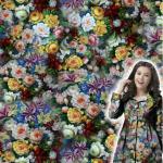 Fashion multi color flower design sublimation transfer print paper