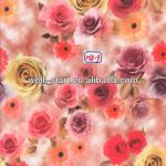 fashion multi color rose floral design sublimation heat transfer printing paper for garment fabrics