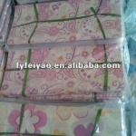 Brightly painted used transfer paper for wrapping