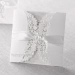 Laser Cut Floral Wrap Wedding Invitations/ Wedding Cards/Unique Wedding Cards---BH1614