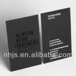 black paper business card with custom foil logo