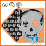 Halloween Glitter Skull Mask Greeting Paper Cards