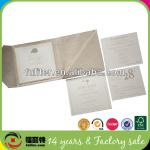 latest fabric Lace wedding card design from dongguan