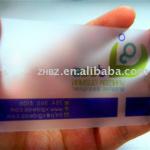 clear plastic business card printing