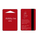 Printing plastic magnetic stripe cards for hotel key cards