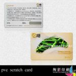pvc scratch card