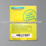 pvc membership barcode card