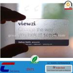 transparent business plastic card