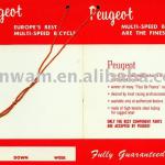 peugeot retail hanger cards designing and printing service