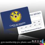 gym membership pvc plastic card