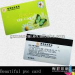 black 3 track magnetic stripe plastic card