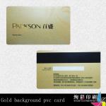 gold background pvc card
