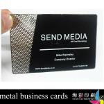 metal black business cards