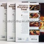 High quality hardcover book/ cook book/ menu book printing