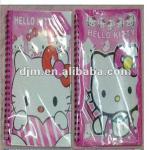 Hello kitty notebook/cartoon diary / lovely 32k Laser print cover coil book