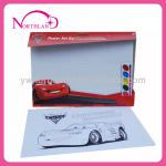 cartoon painting book with colorful brush for children