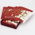 High quality low price custom christmas greeting card printing with customized box