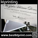 Embossing printed wedding invitation card