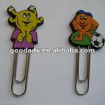 OEM paper clips with soft PVC material/advertising paper clips holder