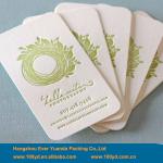 Logo debossed paper business cards printing