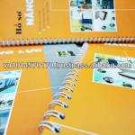 A4 Art paper Spiral binding catalogue printing