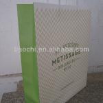 printing paper shopping bag with handle/gift bag/white kraft paper bag