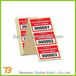 Discount price Sequential number stickers