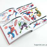 Full Color Printing Book With Printed Tearable Stickers