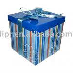 Smart 4 Color Printing Gift Packing Box with Ribbon Decoration