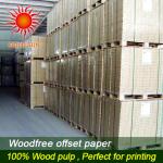 100% wood pulp coated wood free offset printing paper in reel