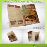 Fashion menu booklet printing with flyer style WT-CTL-570