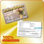 cheapest prepaid pin number scratch card printing in paperboard
