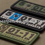 custom cloth pvc patch with adhesive sticker