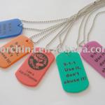 printed fashion silicon dog tags