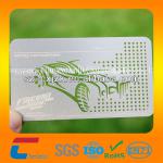 stom made stainless steel engraved laser cut metal business card