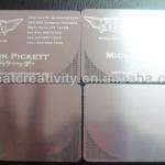 blank laser cut metal business card, vip card, membership card, gift card