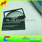 laser cut perforated matt black metal business card