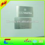 die-cutting glossy stainless steel metal business cards