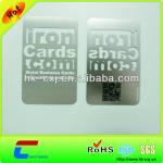 steel/brass material logo engraved steel metal cards printing