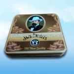 Custom small metal hinged tin boxes for cigarette