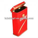 hinged lid cigarette tin box