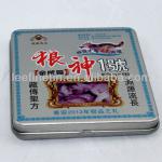 colorful cigarette tin box with hinge