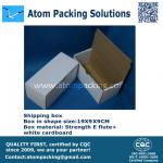 white cardboard shipping box