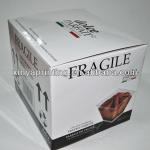 White corrugated box with glossy lamination and color print/ Display box