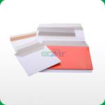 Self-seal stayflat rigid cardboard mailers